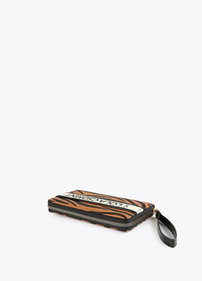 12405010-Zebra print wallet-Brown