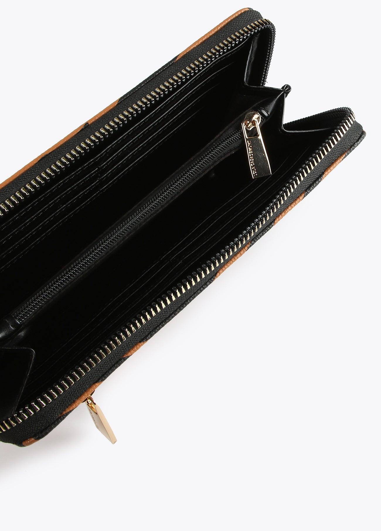 12405010-Zebra print wallet-Brown