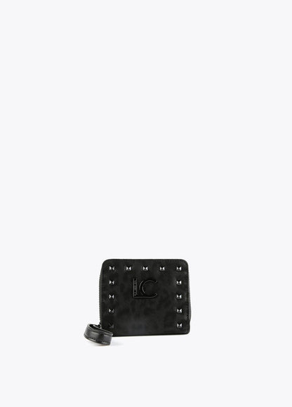 12405014-Animal print neoprene purse-Black