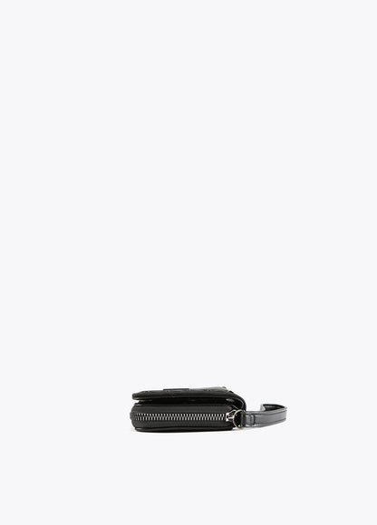 12405014-Animal print neoprene purse-Black