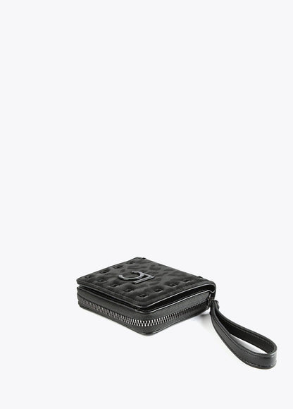 12405014-Animal print neoprene purse-Black