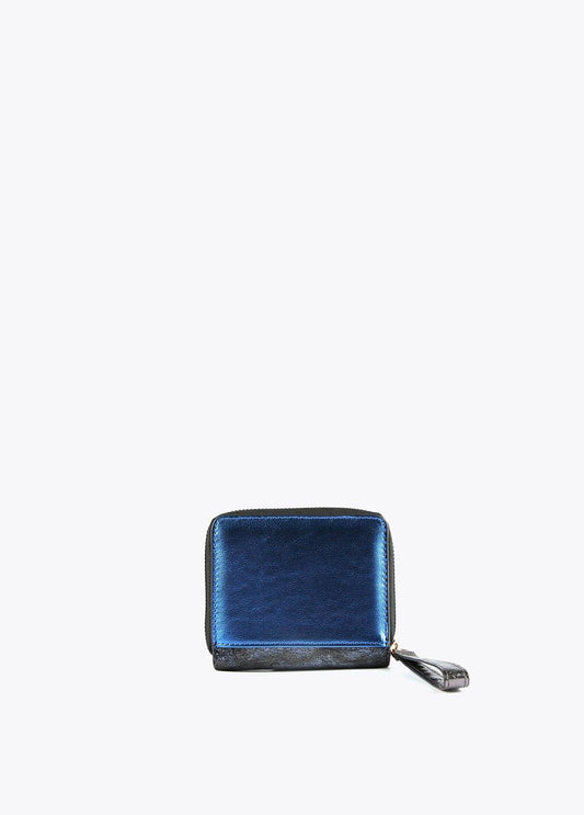 12405017-Metallic animal print purse-Blue