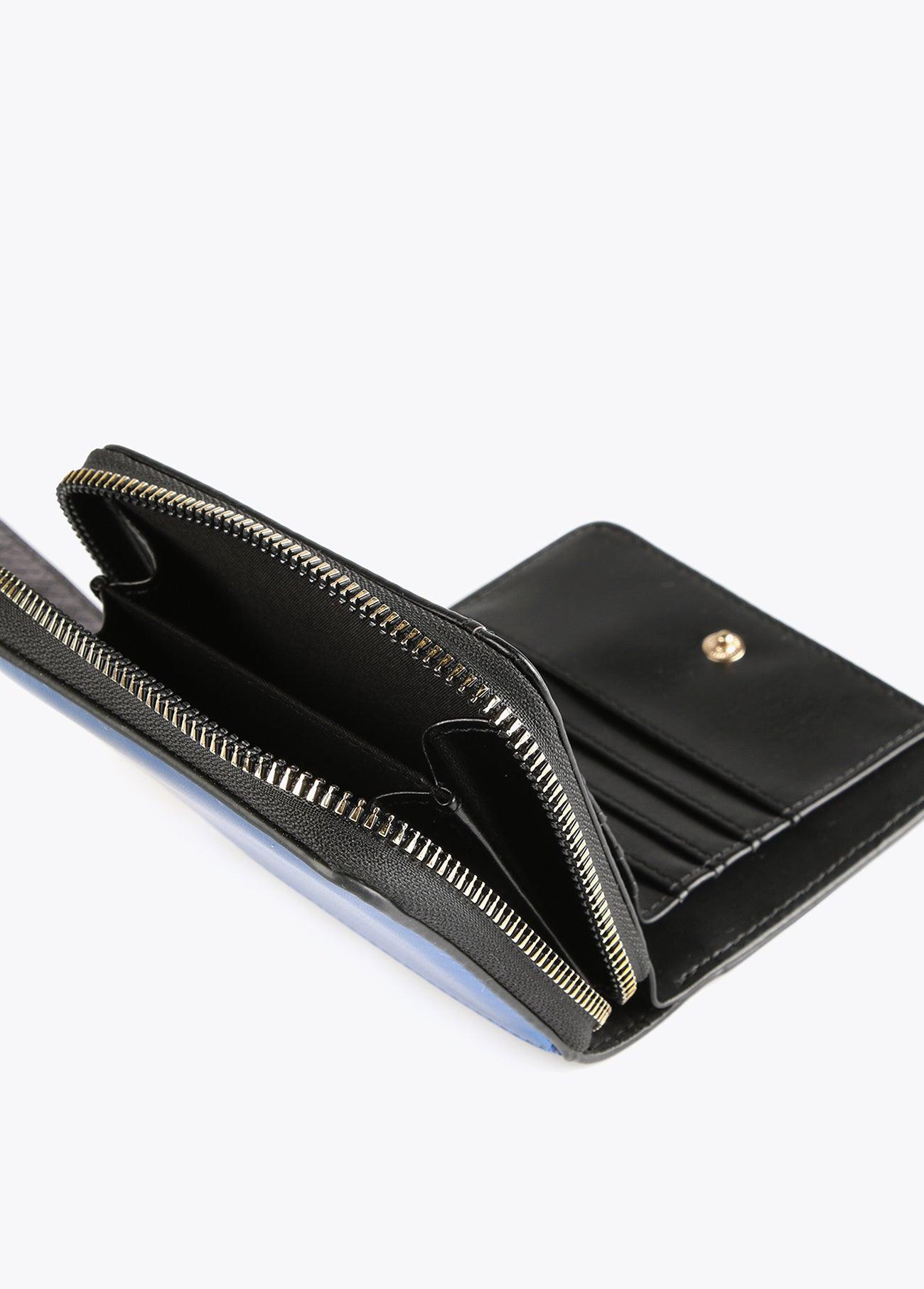 12405017-Metallic animal print purse-Blue