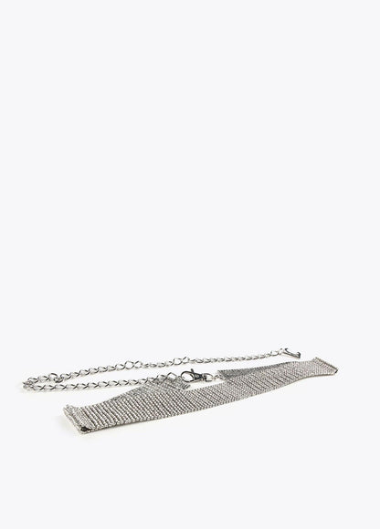 12407020-Crystal belt-Silver