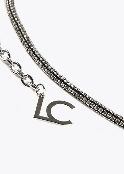 12407021-Rhinestone belt-Silver