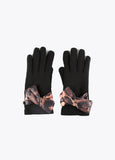 12409009-Animal print knot gloves-Black
