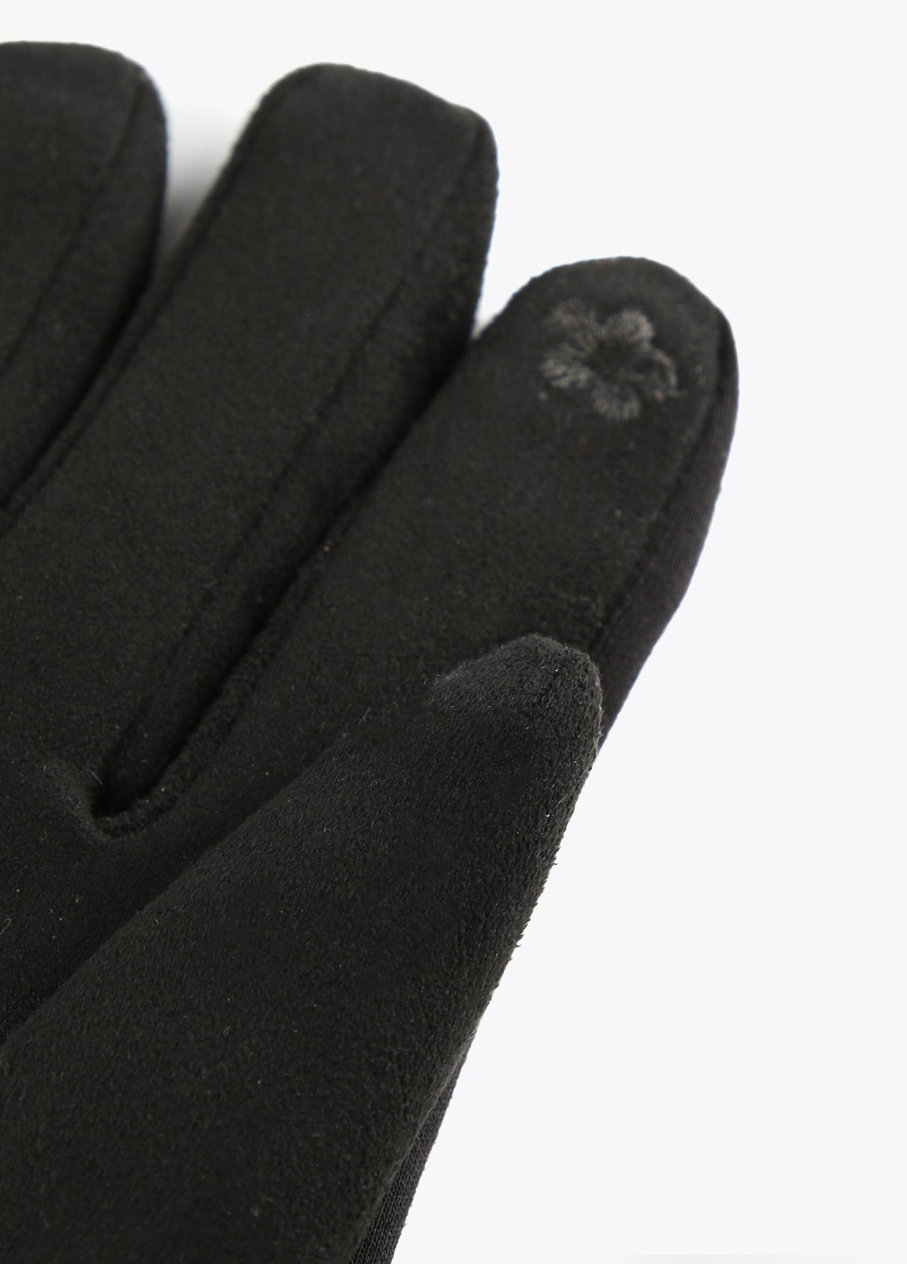 12409009-Animal print knot gloves-Black