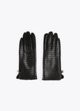 12409013-Houndstooth gloves-Black