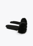 12409014-Fur gloves-Black