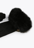 12409014-Fur gloves-Black