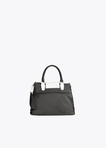 12419005-Bowling bag with neon details-Black