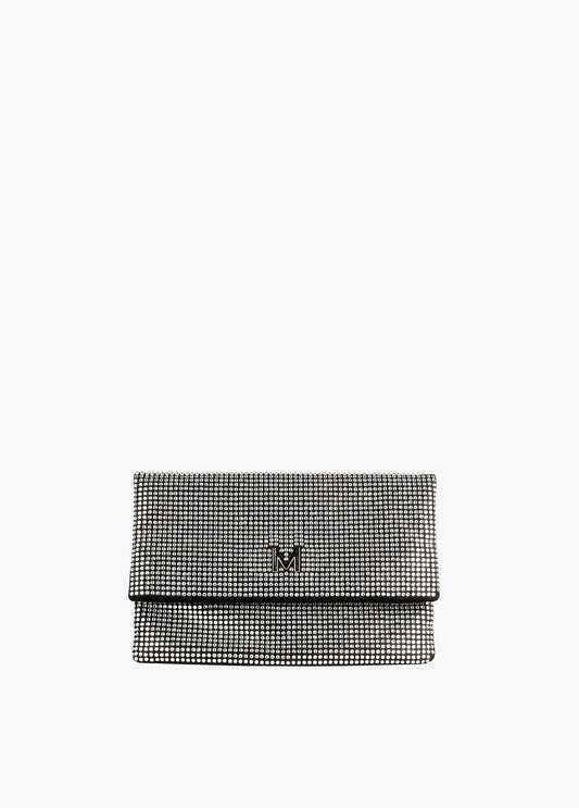 12421002-Crystal clutch-White