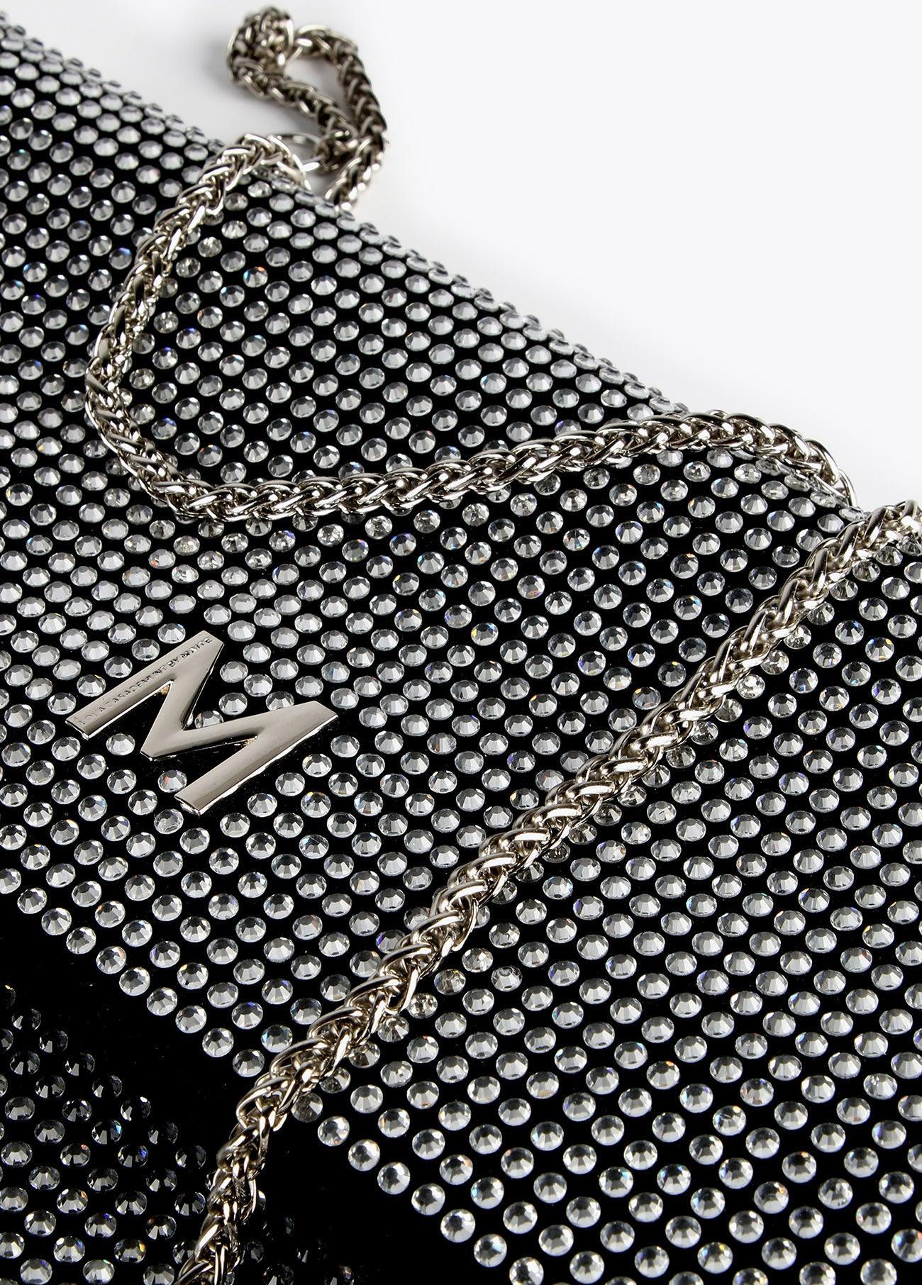 12421002-Crystal clutch-White