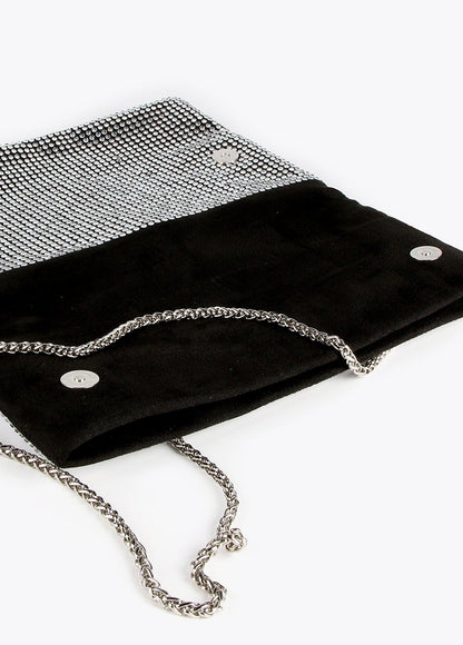 12421002-Crystal clutch-White