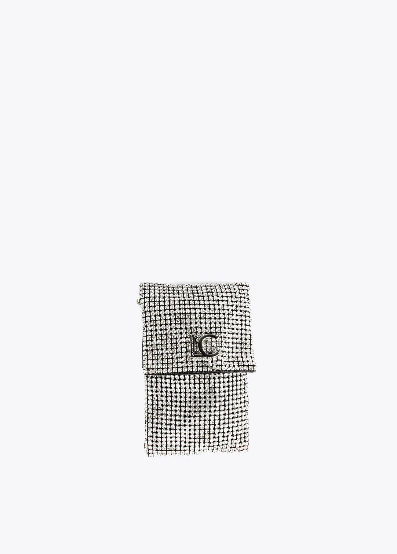 12421003-Small bag with crystals-White
