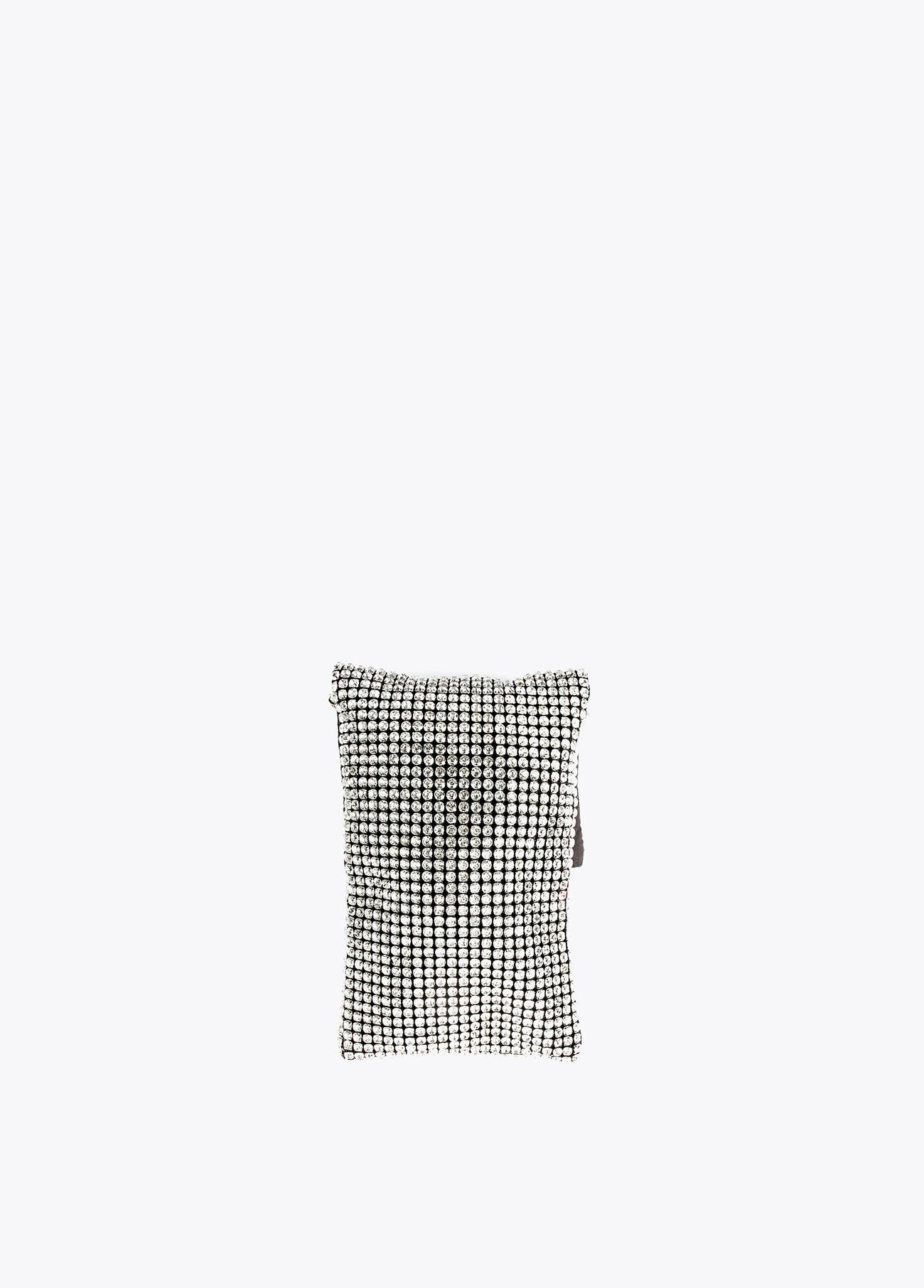 12421003-Small bag with crystals-White
