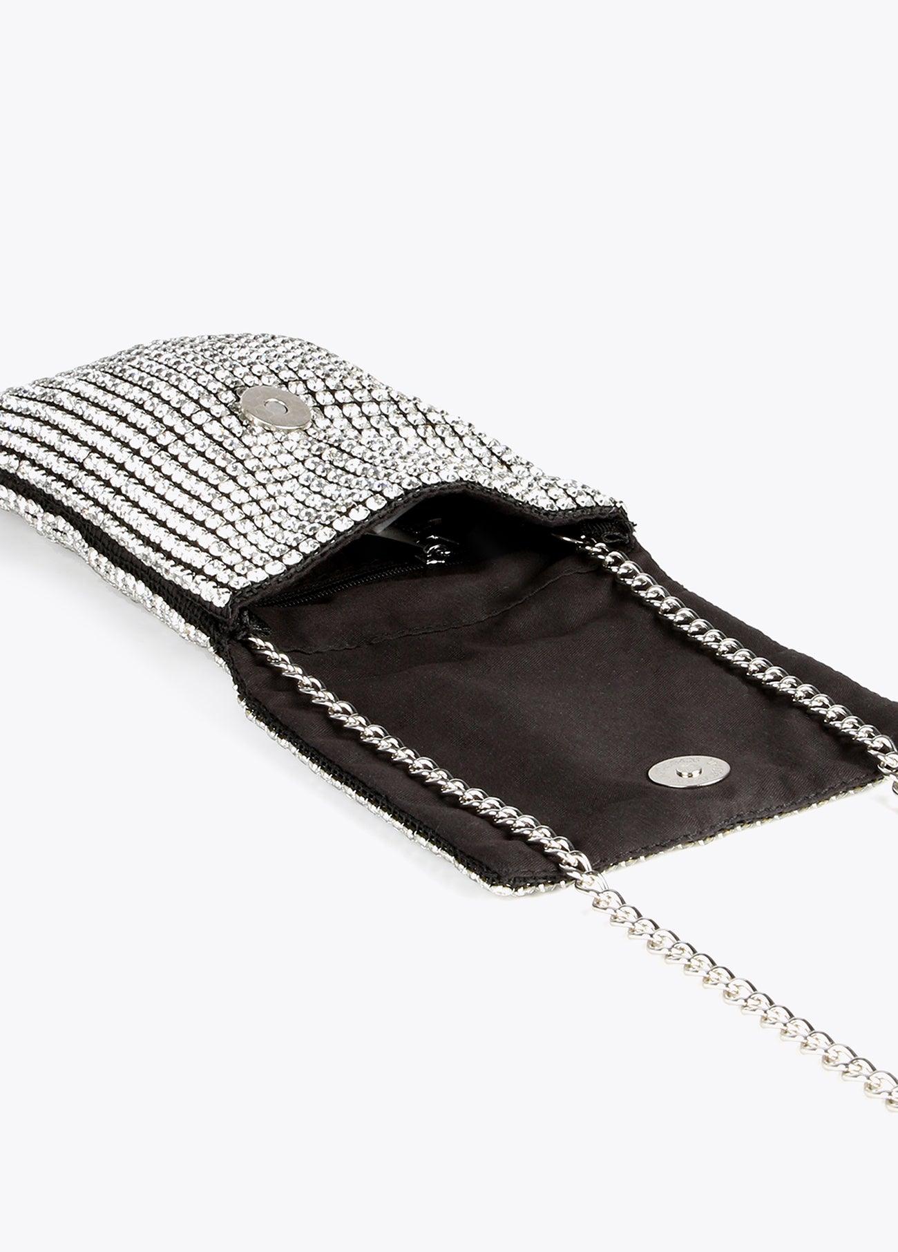 12421003-Small bag with crystals-White