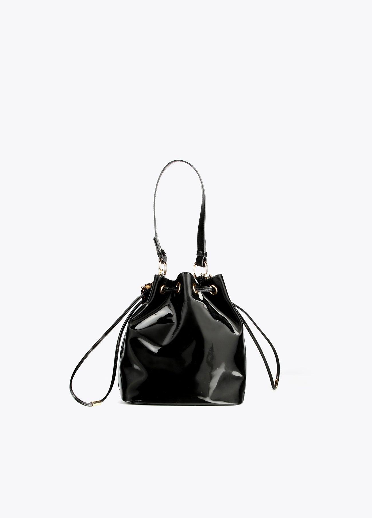 12423001-Two fabric drawstring bag-Black