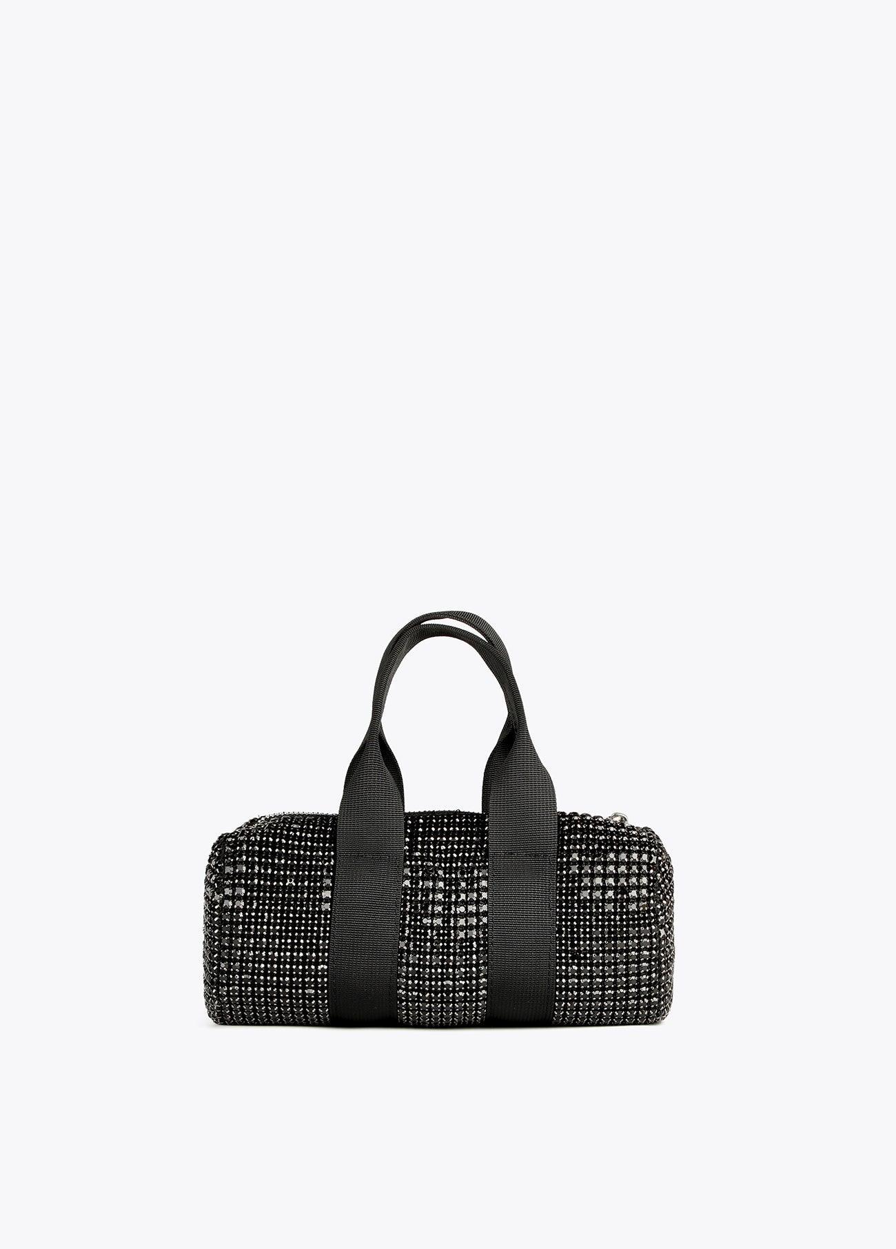 12423003-Mini bowling bag with crystals-Black