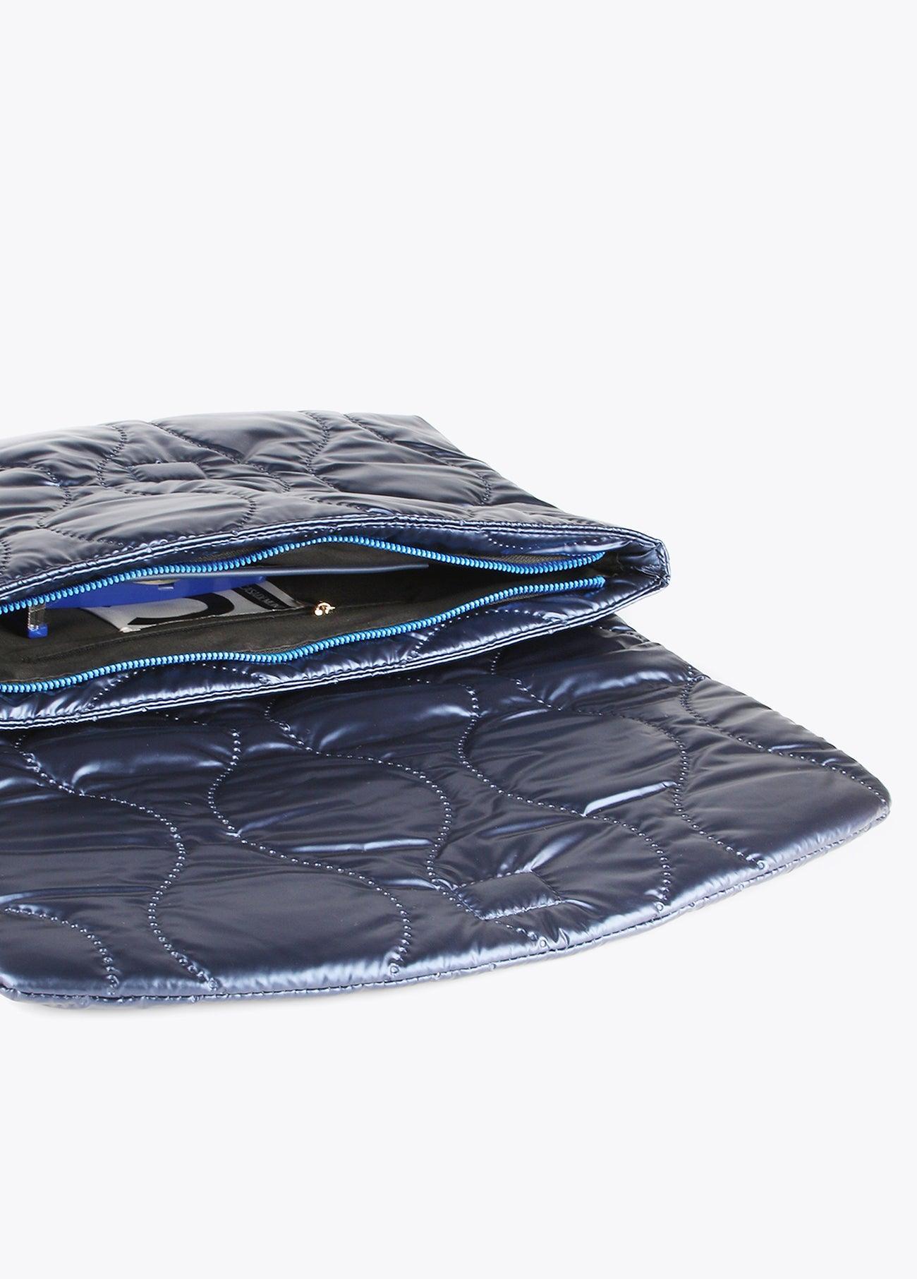 12423005-Metallic padded laptop sleeve-Blue