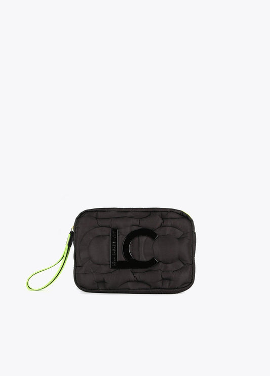 12424001-Logo and neon iPad case-Black