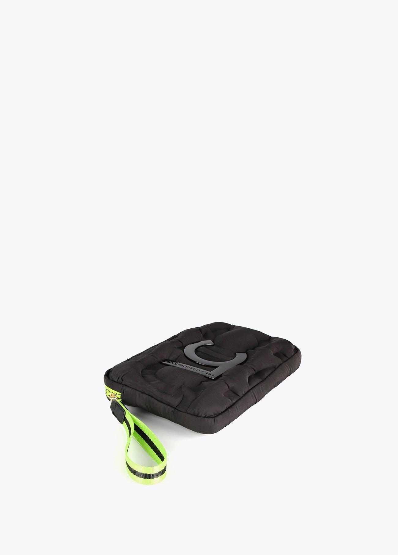12424001-Logo and neon iPad case-Black