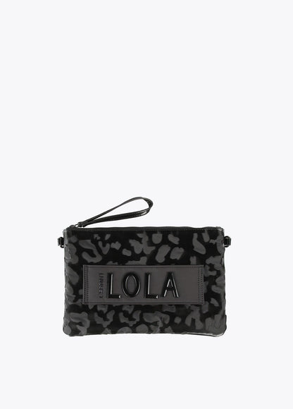 12424003-Animal print wallet-Black