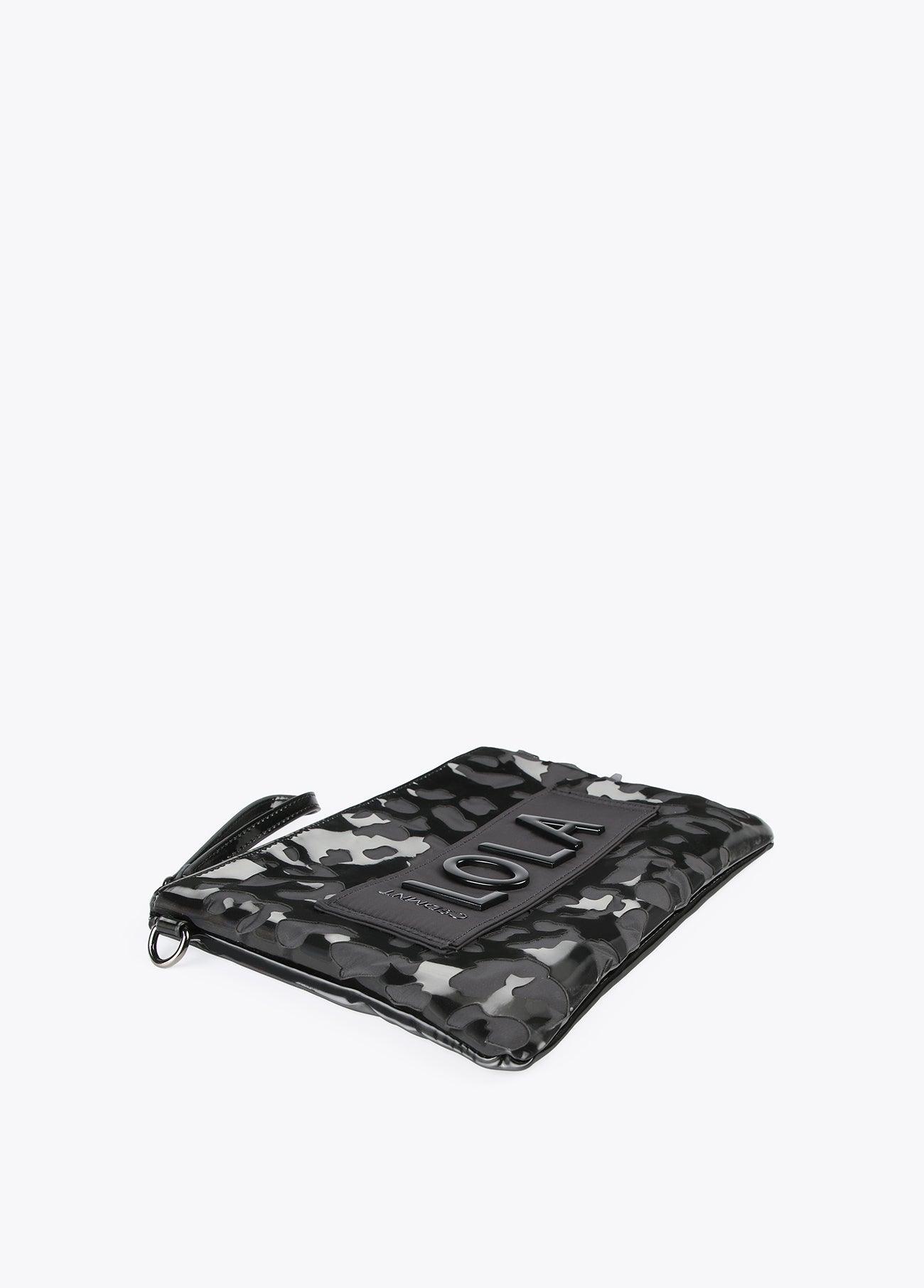12424003-Animal print wallet-Black