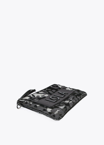 12424003-Animal print wallet-Black