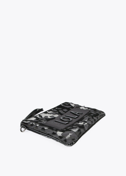 12424003-Animal print wallet-Black