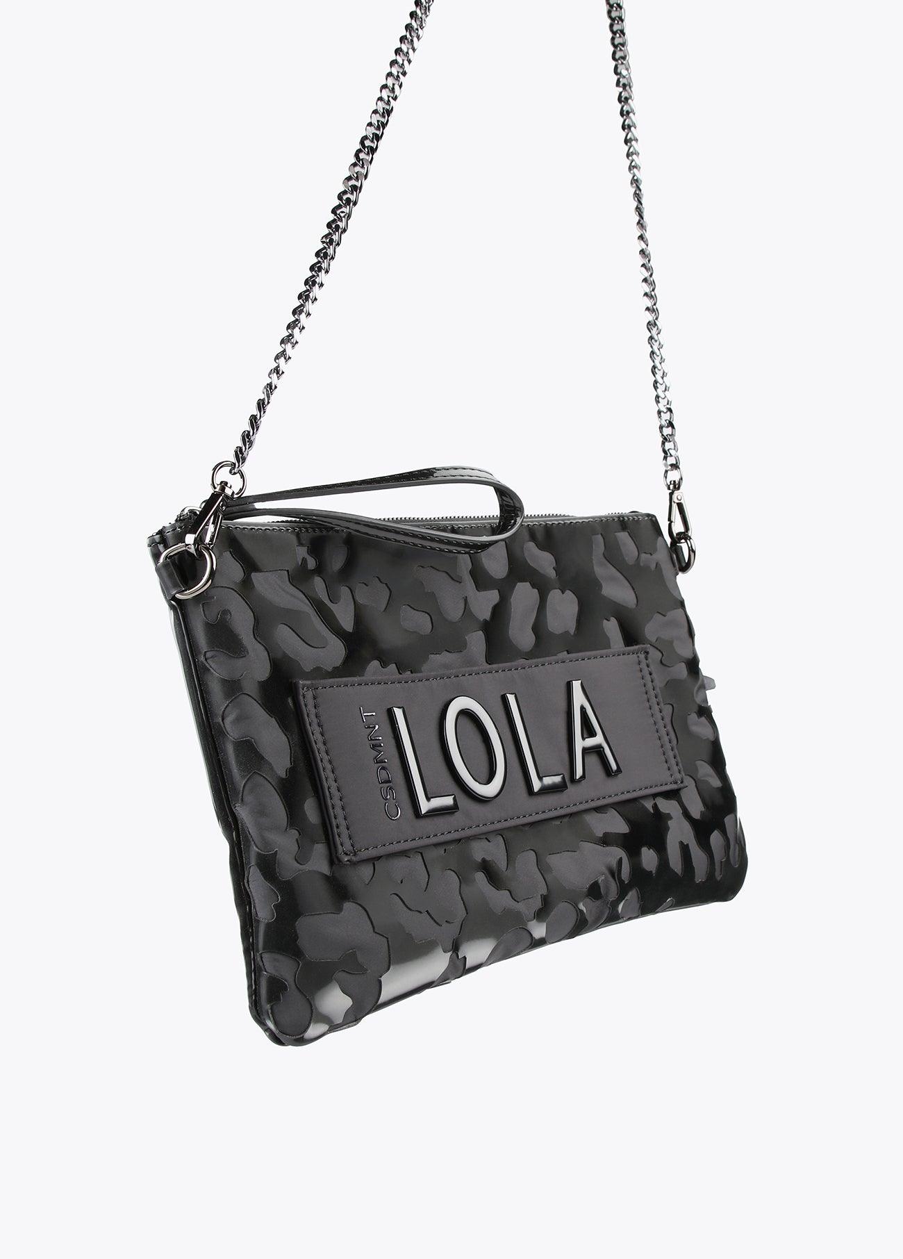 12424003-Animal print wallet-Black