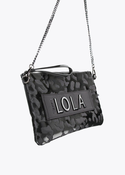 12424003-Animal print wallet-Black