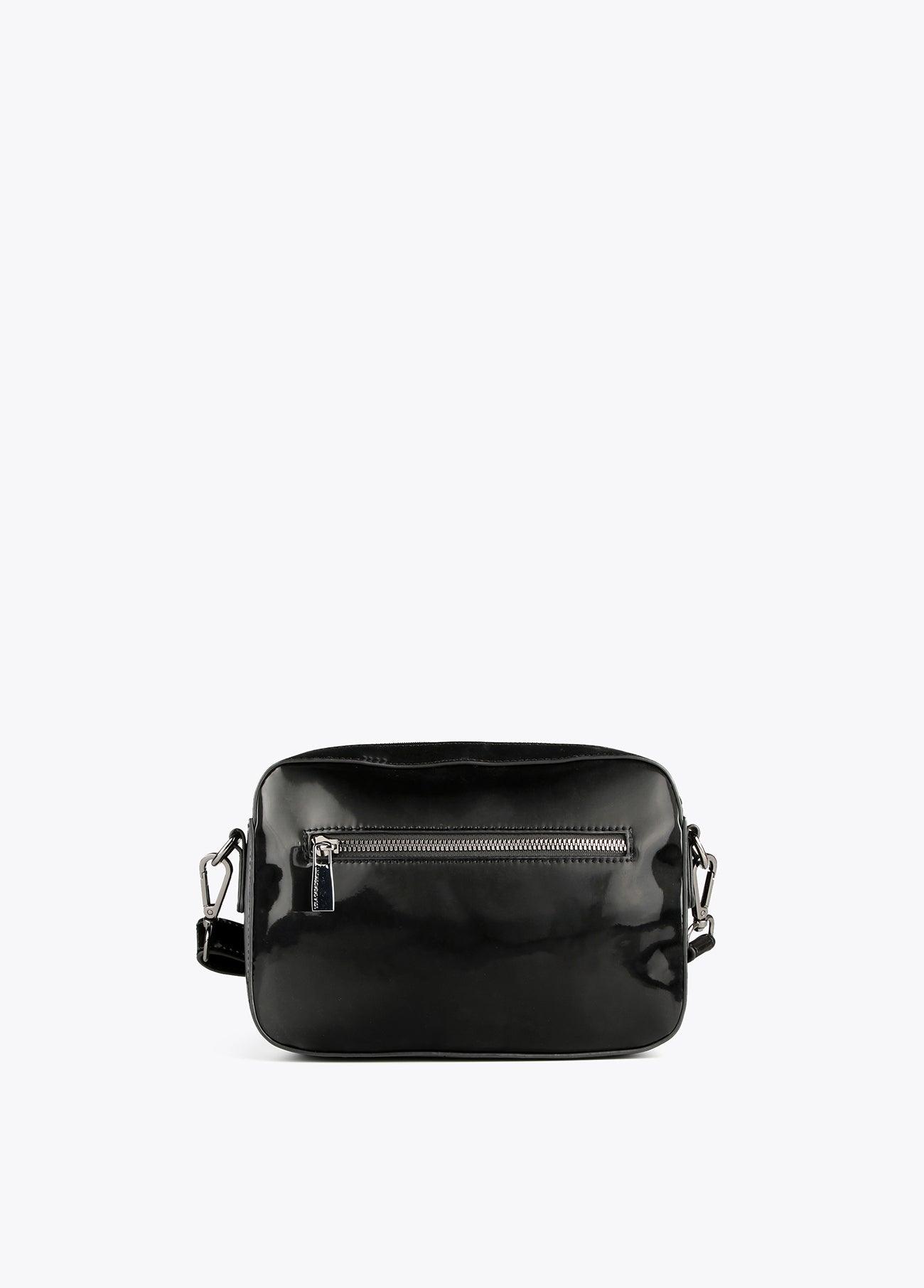 12424004-Animal print crossbody bag-Black