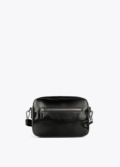 12424004-Animal print crossbody bag-Black