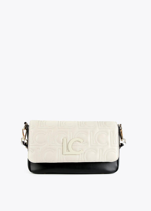 12427004-Two-tone animal print crossbody bag-Black