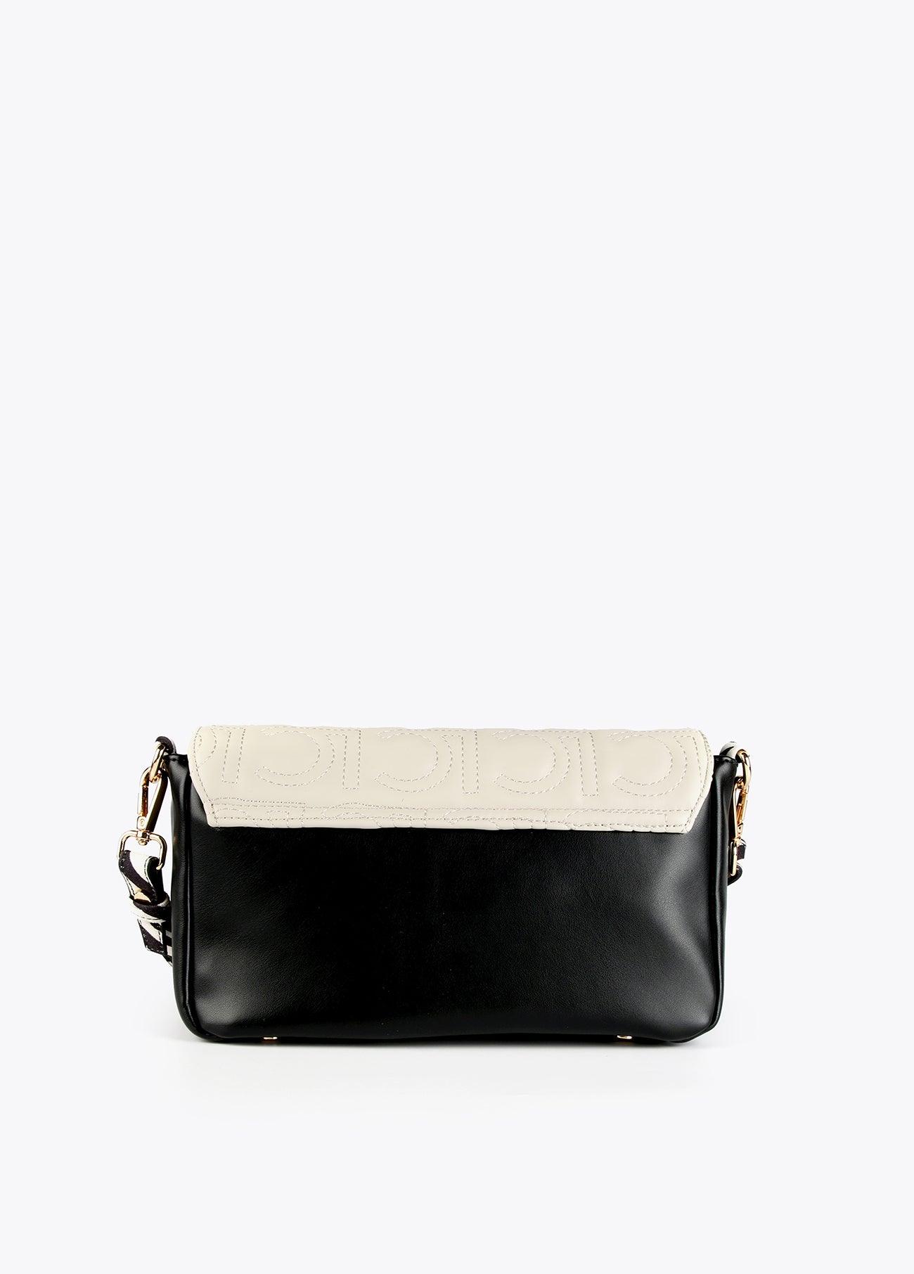 12427004-Two-tone animal print crossbody bag-Black