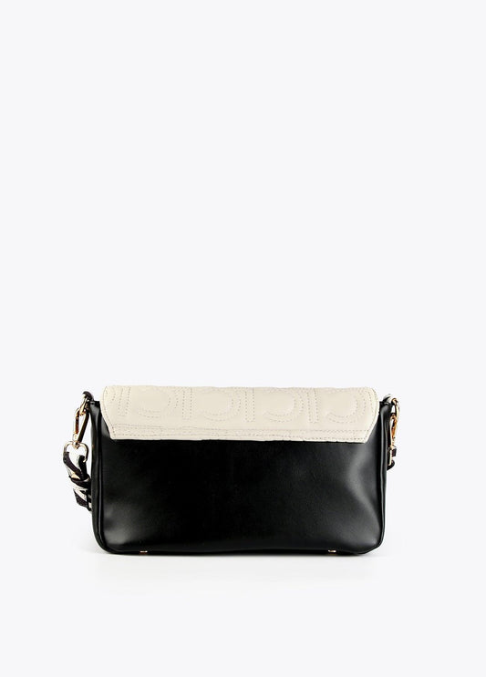 12427004-Two-tone animal print crossbody bag-Black