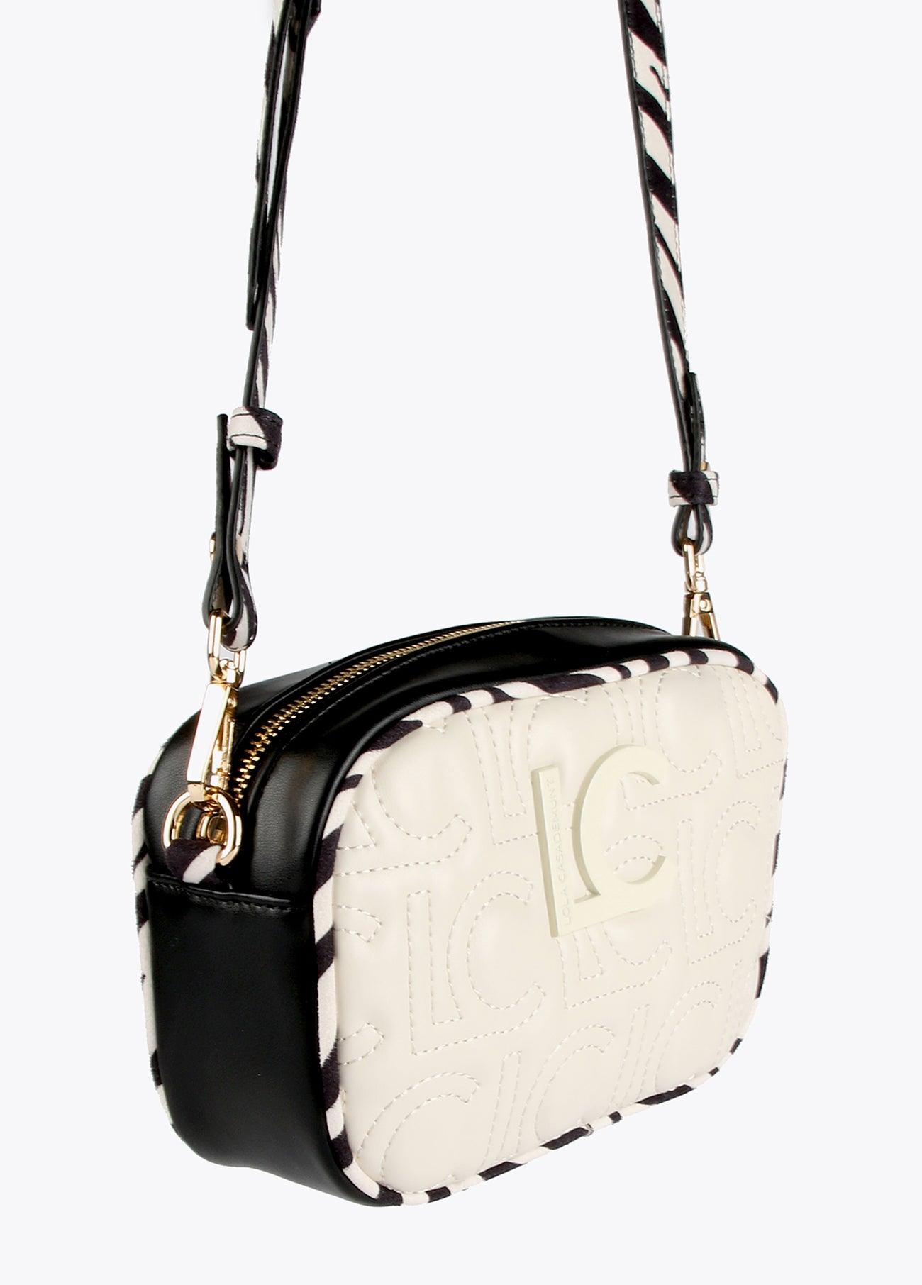 12427005-Two-tone animal print crossbody bag-Black
