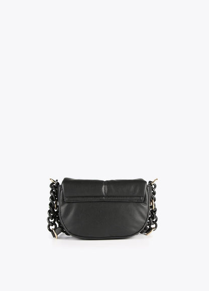 12427009-Quilted crossbody bag with flap-Black