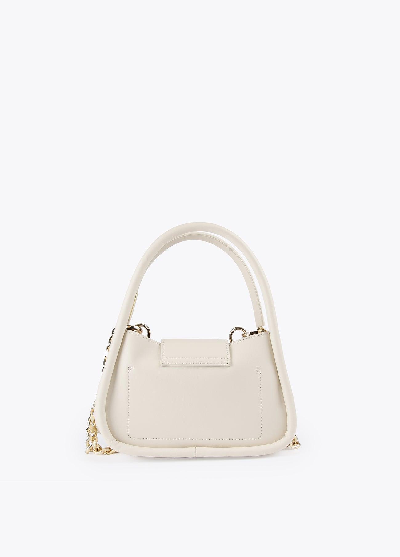 12427010-Mini crossbody bag with piping and logo-Raw