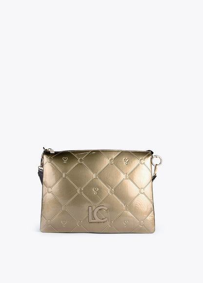 12427013-Patent leather crossbody bag-Golden