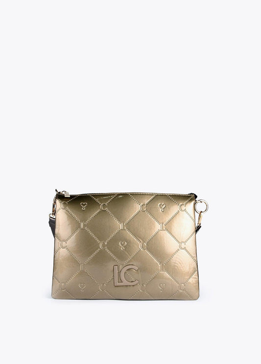 12427013-Patent leather crossbody bag-Golden