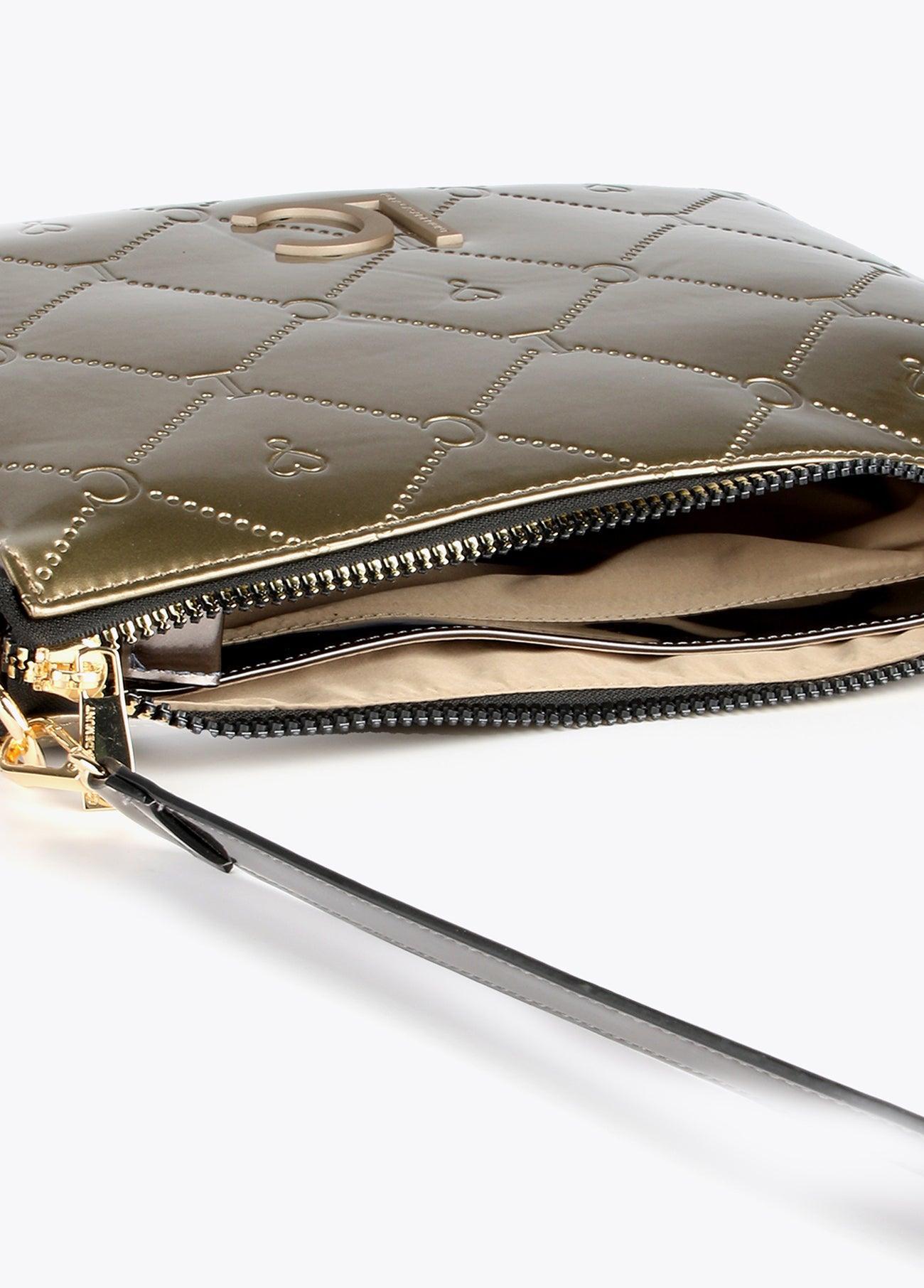 12427013-Patent leather crossbody bag-Golden