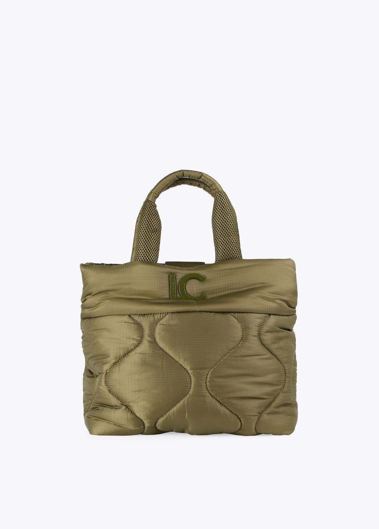 12427018-Quilted crossbody bag  -Kaki