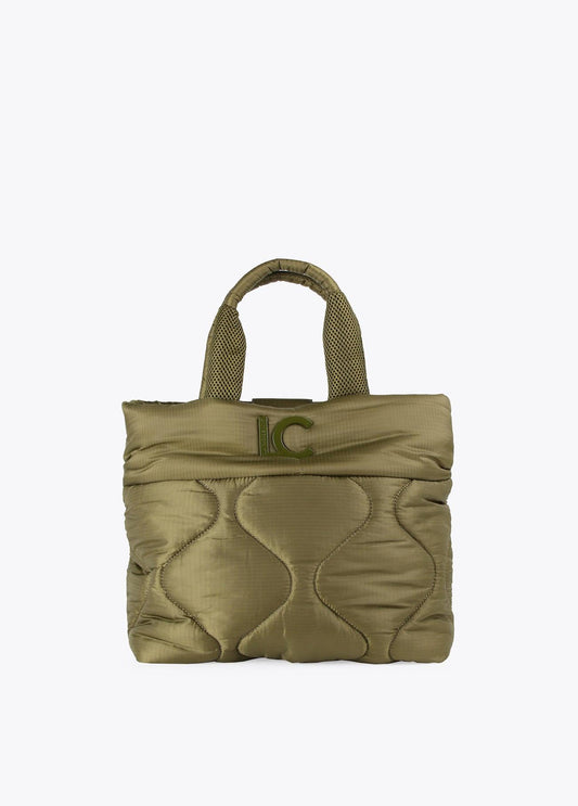 12427018-Quilted crossbody bag  -Kaki