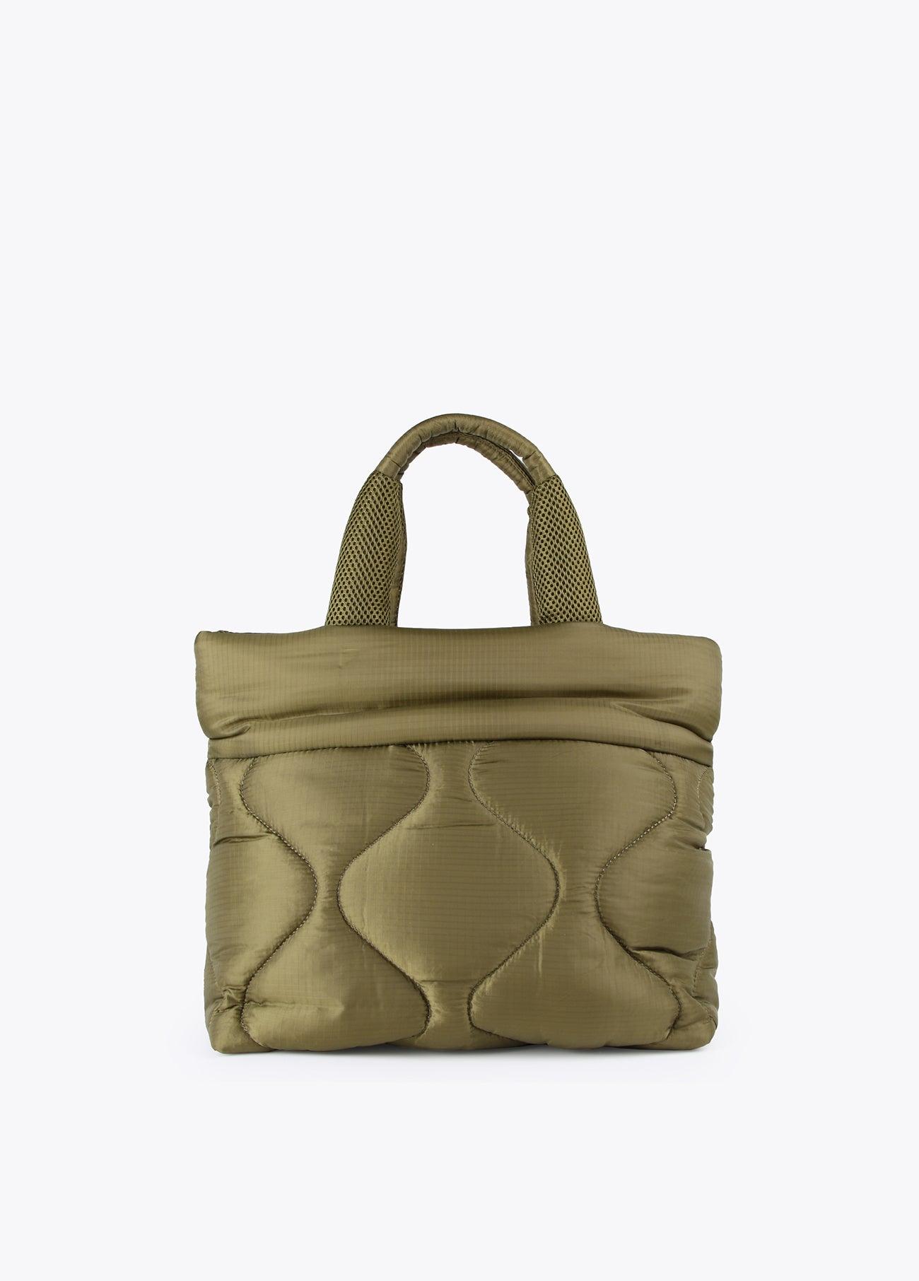 12427018-Quilted crossbody bag  -Kaki