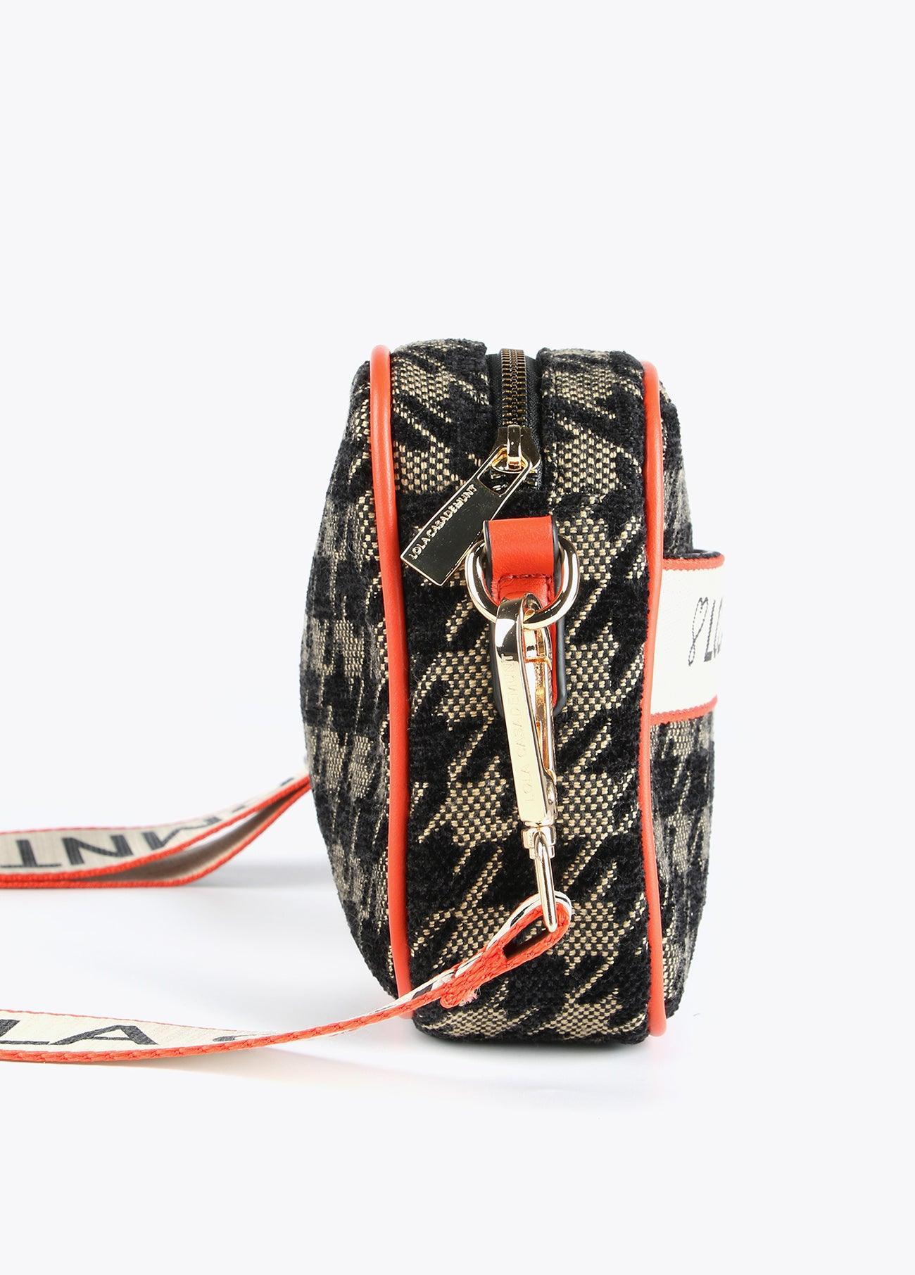 12427024-Houndstooth crossbody bag-Printed
