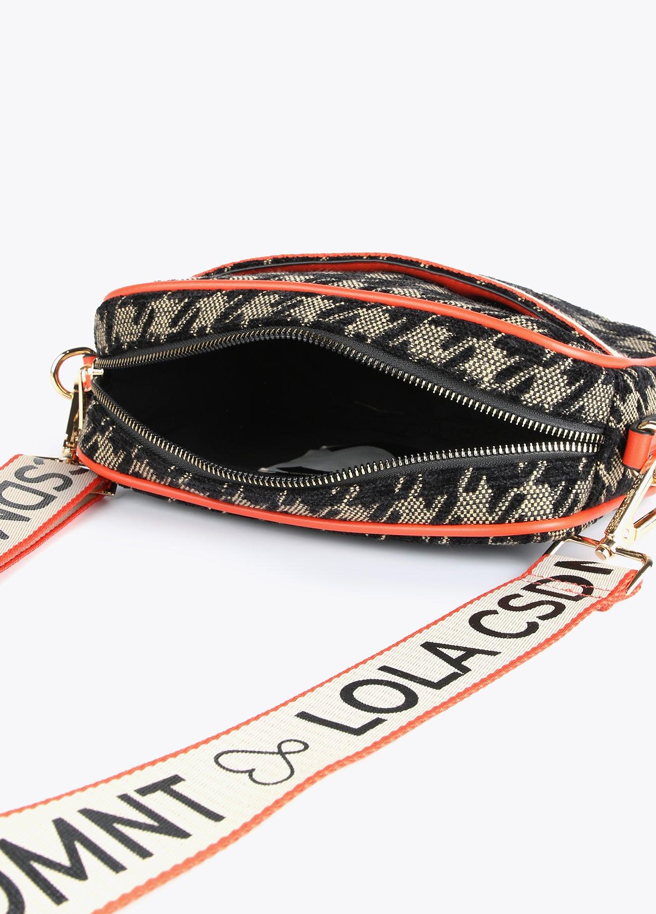 12427024-Houndstooth crossbody bag-Printed