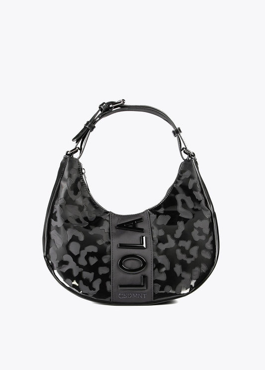 12427030-Animal print crossbody bag-Black