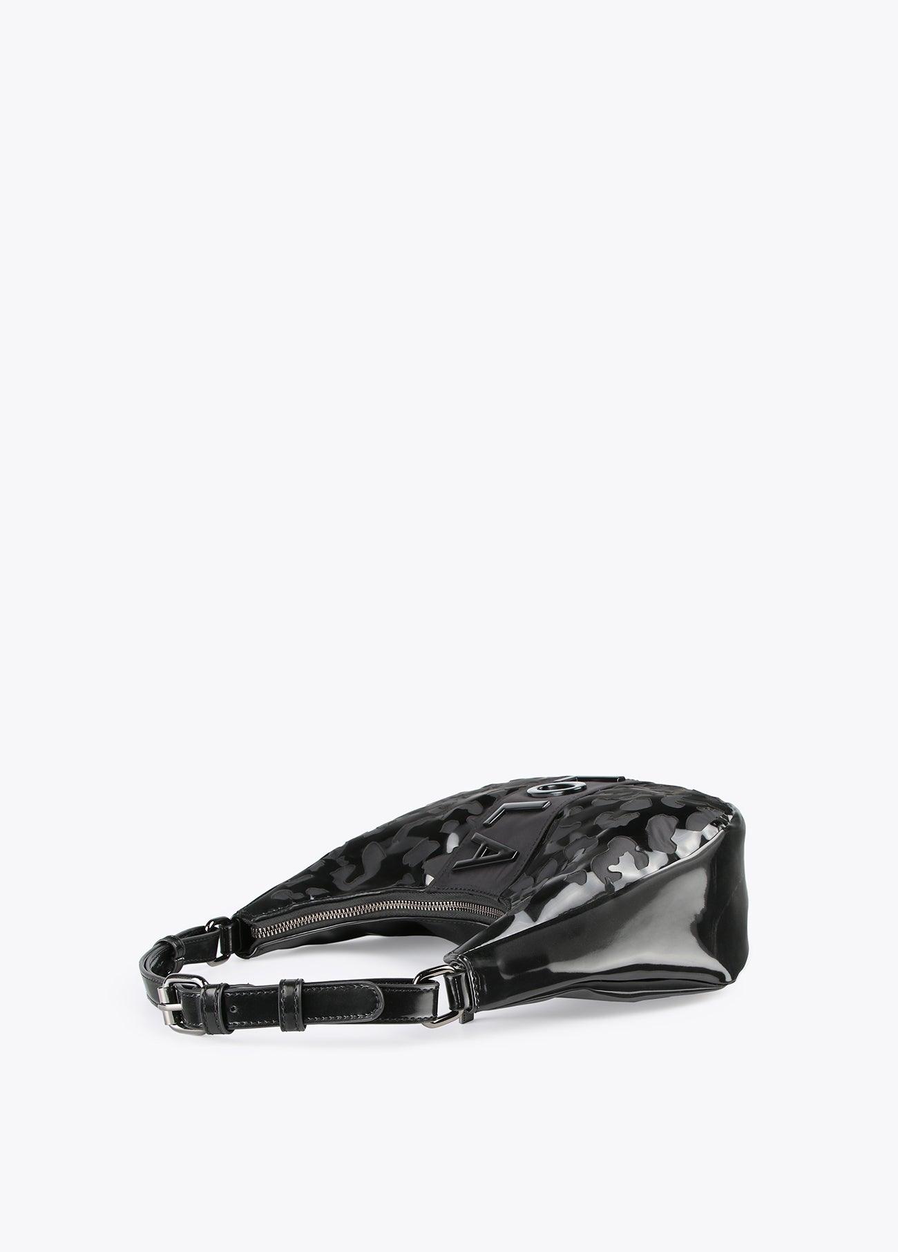 12427030-Animal print crossbody bag-Black